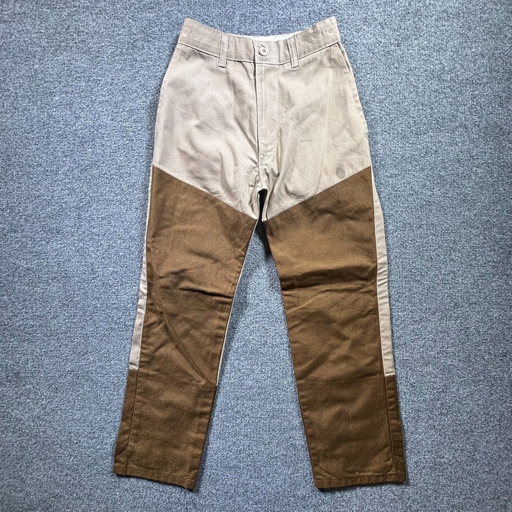 VTG Rattlers Brush Pants Men's 31 Beige Brown Canvas Two-Tone Hunting Ranch Wear